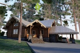 Проект деревянного дома по технологии post and beam «Дельта» — 222м²