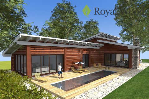 Проект современного деревянного дома «Атабаска» — 260 м²