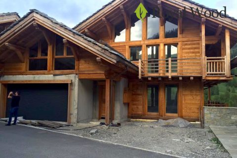 Деревянная гостиница в стиле французского шале от 200м²